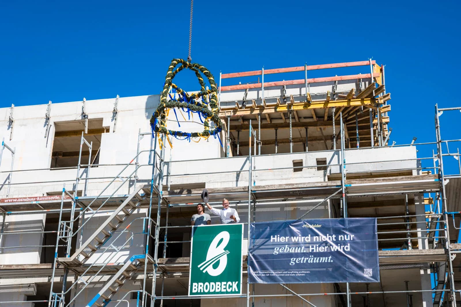 Richtfest am Neubauprojekt Hälden in Tamm mit fertiggestelltem Rohbau