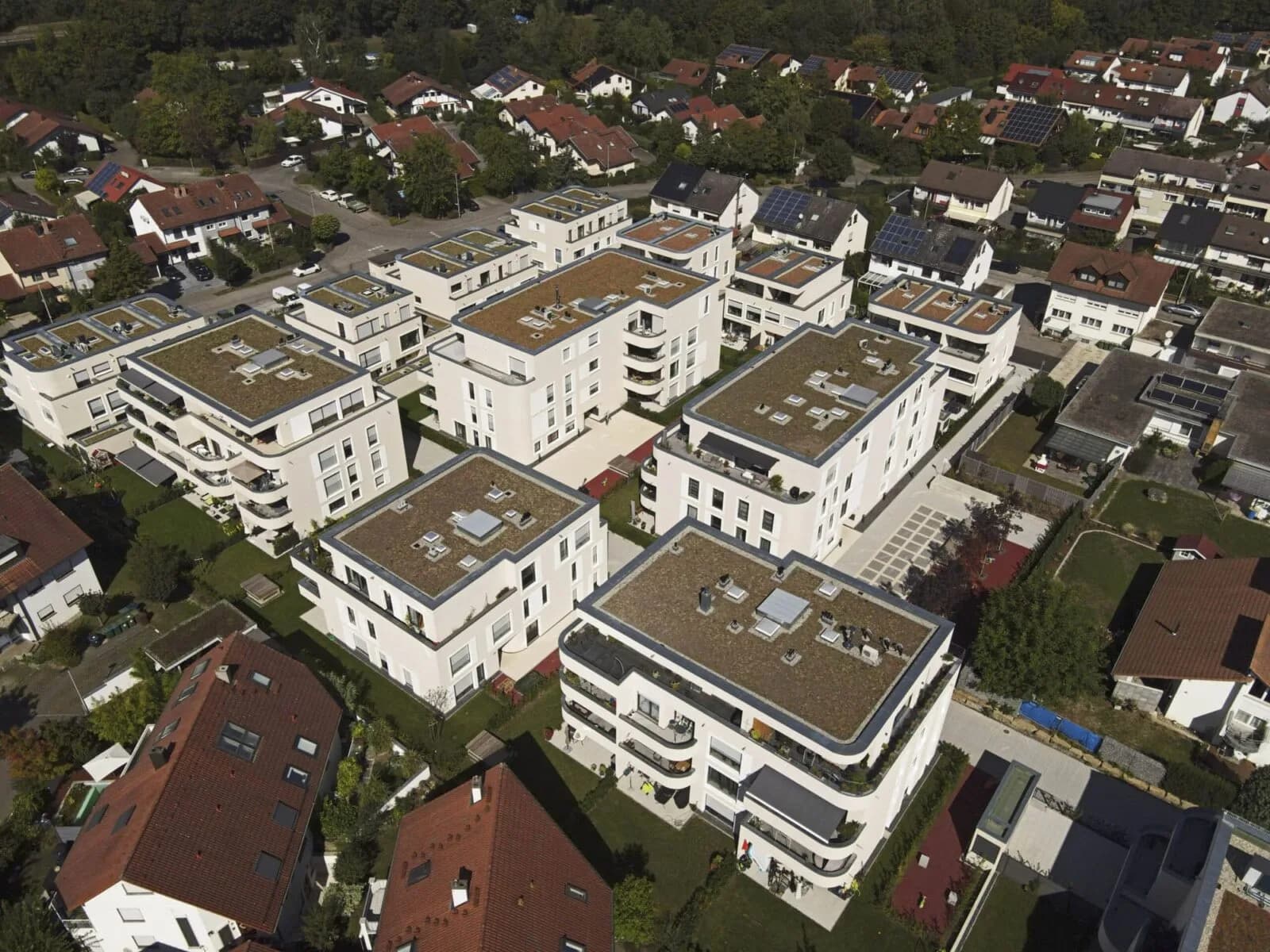 Am alten Reiterhof – Luftaufnahme der Nachbarschaft
