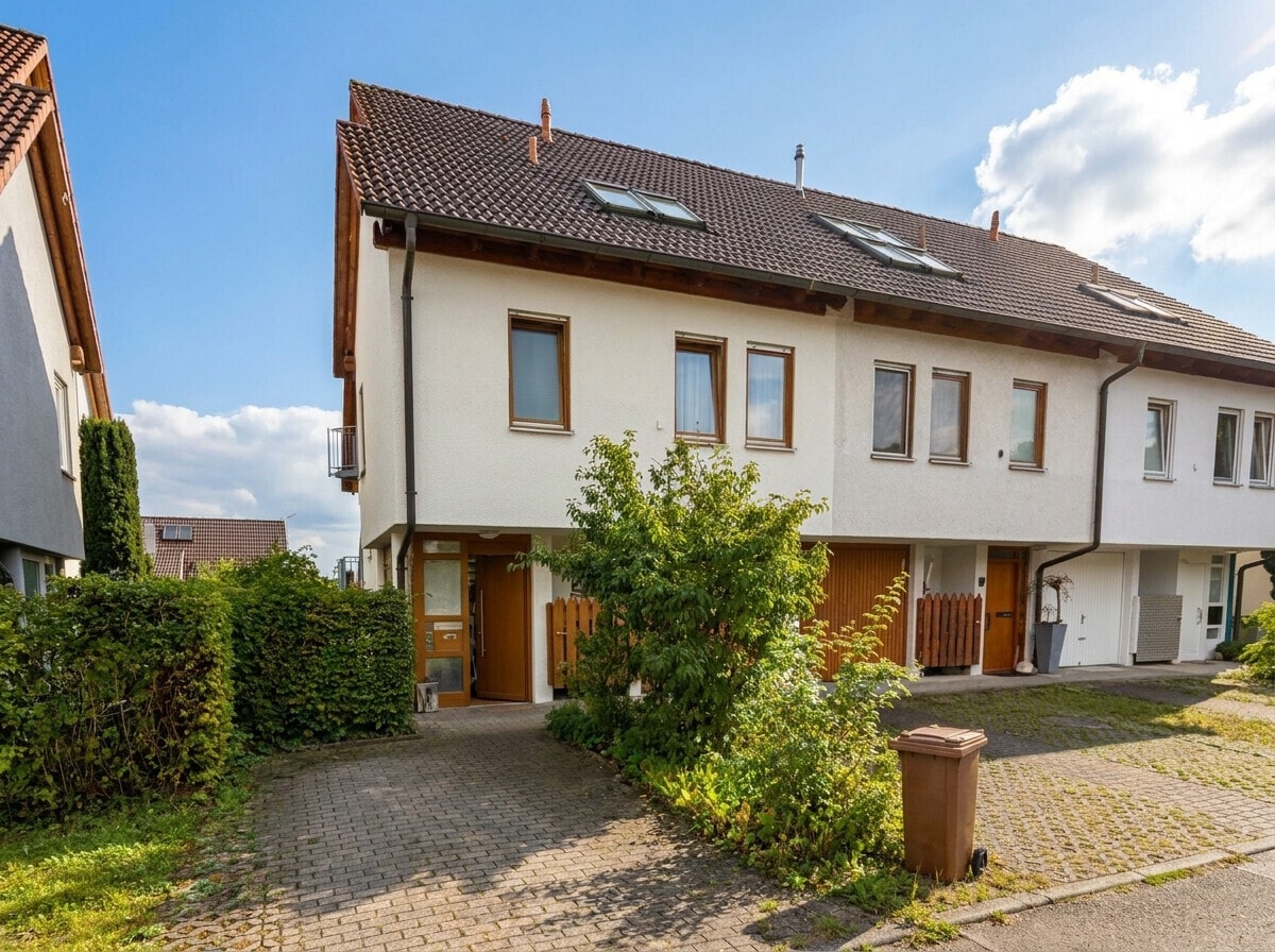 Split-Level-Reiheneckhaus mit Garten, Balkon und Garage in familienfreundlicher Lage