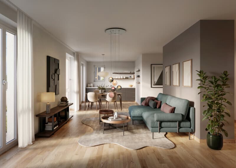 Helle 3-Zimmer-Wohnung mit Balkon und Kellerraum im KfW-40-Neubau